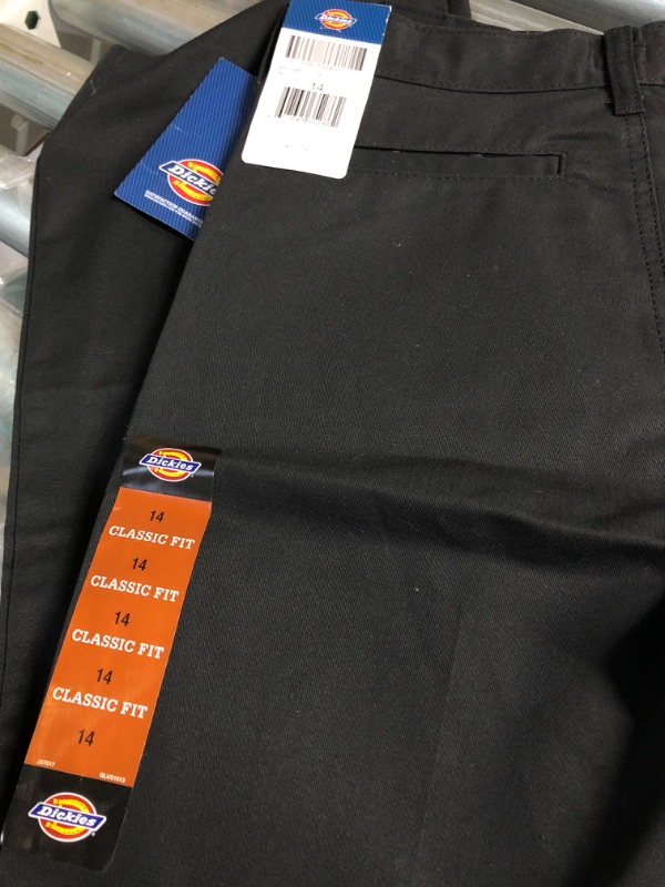 Photo 2 of Dickies Boys' Big Flex Waist Flat Front Pants 14 Black