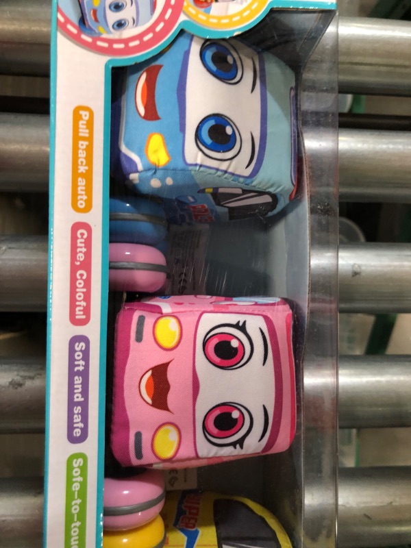 Photo 2 of ArtCreativity Pullback Plush Car Set