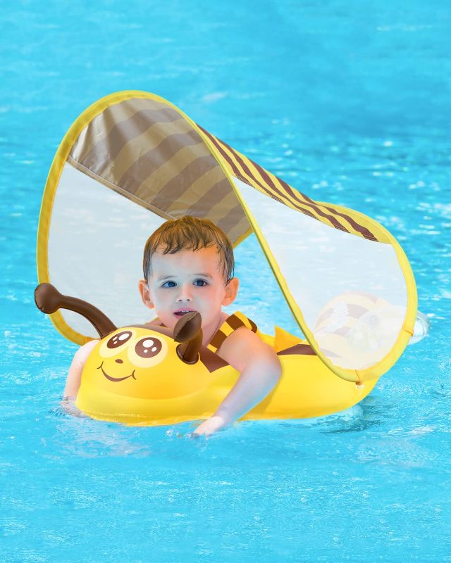 Photo 1 of Baby Inflatable Baby Pool Float Ring Size Improved Bumble Bee Toddler Swim Trainer for Age of 3-36 Months 