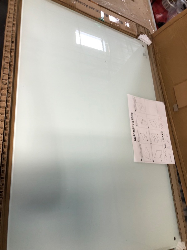 Photo 2 of Magnetic Glass Dry Erase Board - 36 x 24 Inches Wall Mounted Glass Whiteboard, Large White 36*24