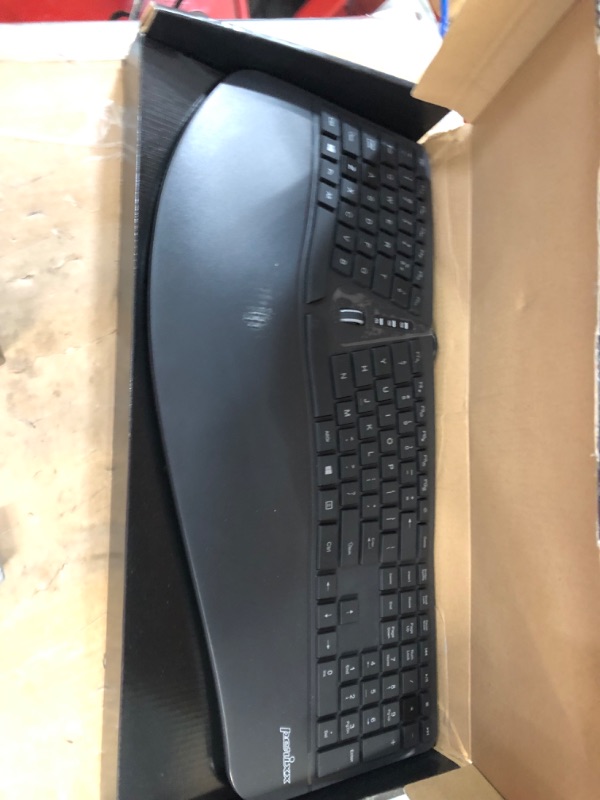 Photo 2 of Perixx PERIBOARD-330B, Wired Ergonomic Keyboard with Adjustable Wrist Rest, Illuminated