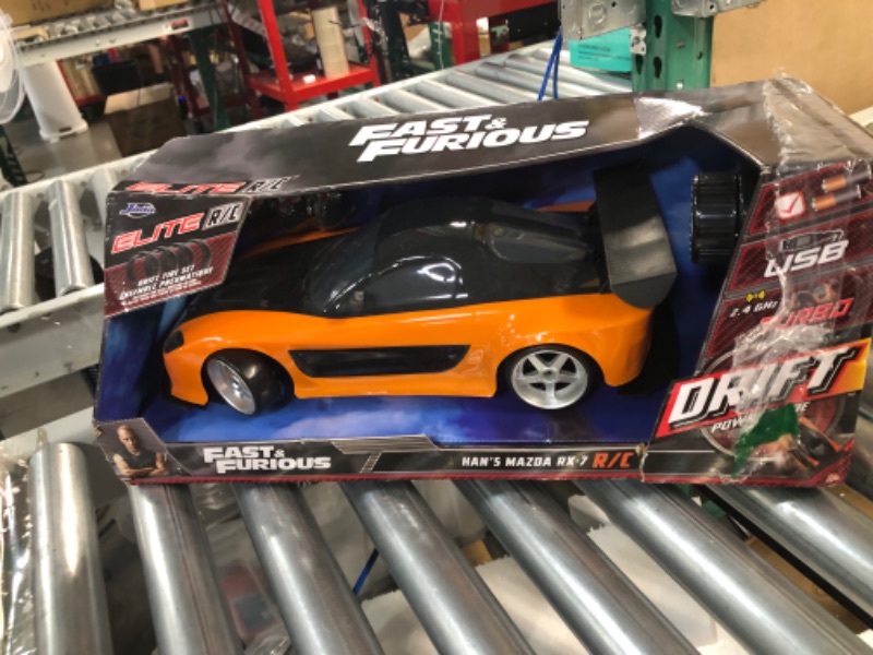 Photo 3 of Jada Toys Fast & Furious Han’s Mazda RX-7 Drift RC Car, 1: 10 Scale 2.4Ghz Remote Control 