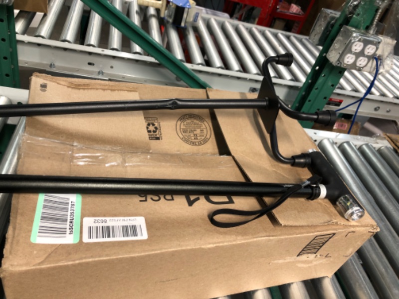 Photo 1 of *USED* DAMAGED* BeneCane Quad Cane with Two Led Lights, Big Base, T Handle, black
