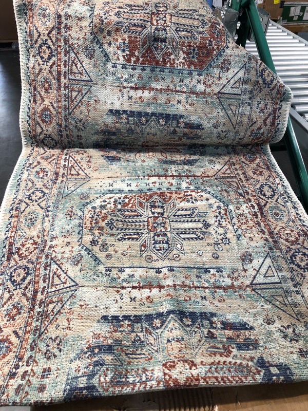 Photo 2 of *GENTLY USED* Adiva Rugs Machine Washable, Printed Persian Home Decor. (Beige, 2'6" x 10')