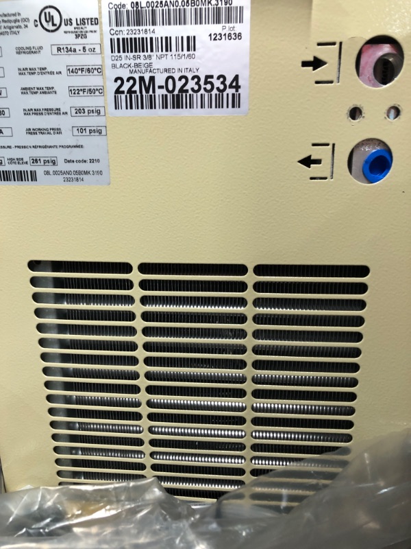 Photo 4 of Ingersoll-Rand D25IN Refrigerated Air Dryer, Beige