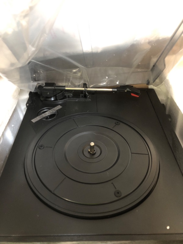 Photo 1 of Gartopvoiz Bluetooth Record Player, 3 Speeds All in 1 Turntable Vinyl Player with 2pcs Stereo Speakers, CD Cassette Player USB/SD Encoding Phonograph