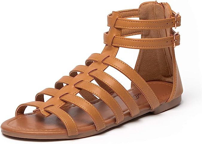 Photo 2 of  Women's Leather Comfort Strappy Sandals 7.5