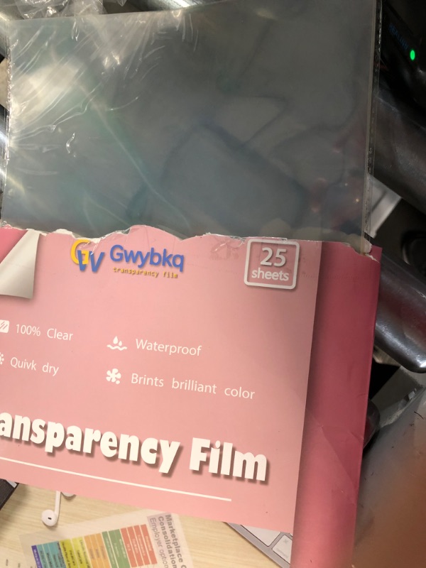 Photo 2 of Transparency Film Paper Clear for Overhead Projector Transparencies and Inkjet Screen