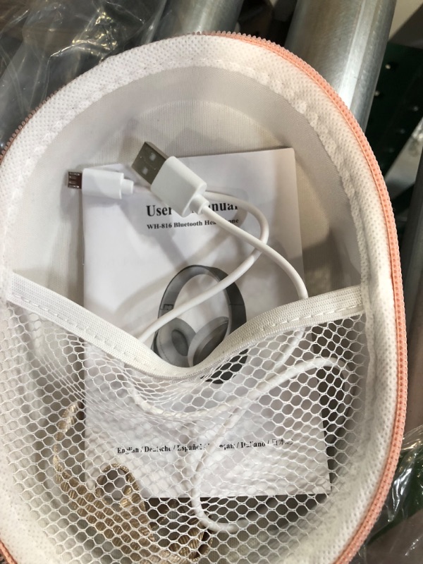 Photo 2 of Bluetooth Headphones Over-Ear, Zihnic Foldable (Rose Gold)