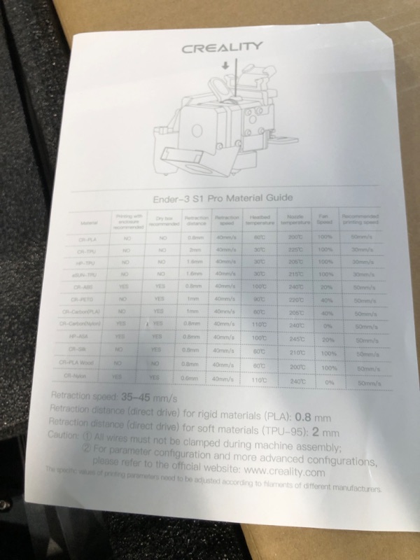 Photo 2 of **USED** Creality Ender 3 S1 Pro 3D Printer 300? High-Temp Nozzle  10.6X8.6X8.6in