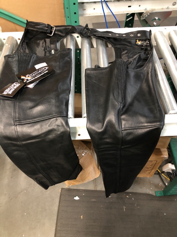 Photo 2 of Xelement Advanced Dual Comfort Black Leather Chaps (Women's Size 14)