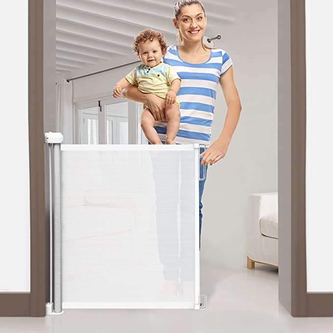 Photo 1 of [stock photo similar] White retractable safety gates (x2)