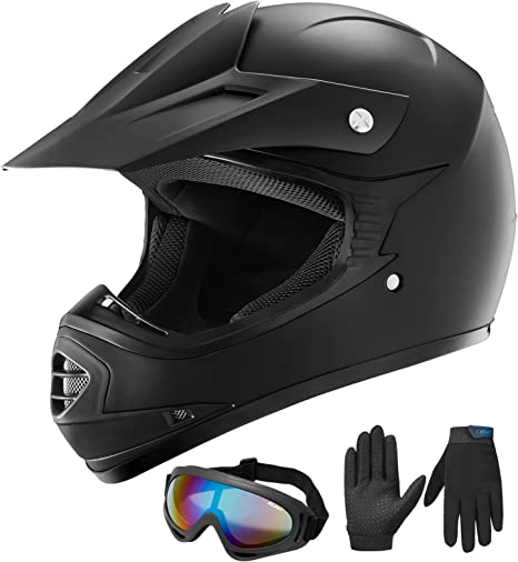 Photo 1 of [stock photo similar] Youth motorcycle helmet, gloves, and goggles XL