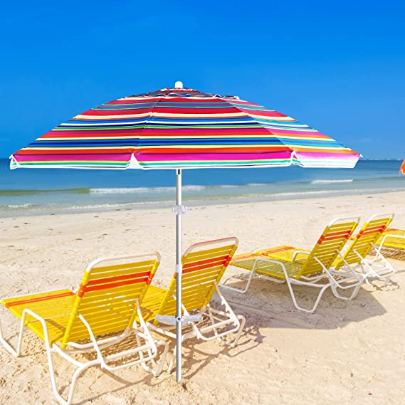 Photo 1 of [stock photo is similar] rainbow stripe beach umbrella 