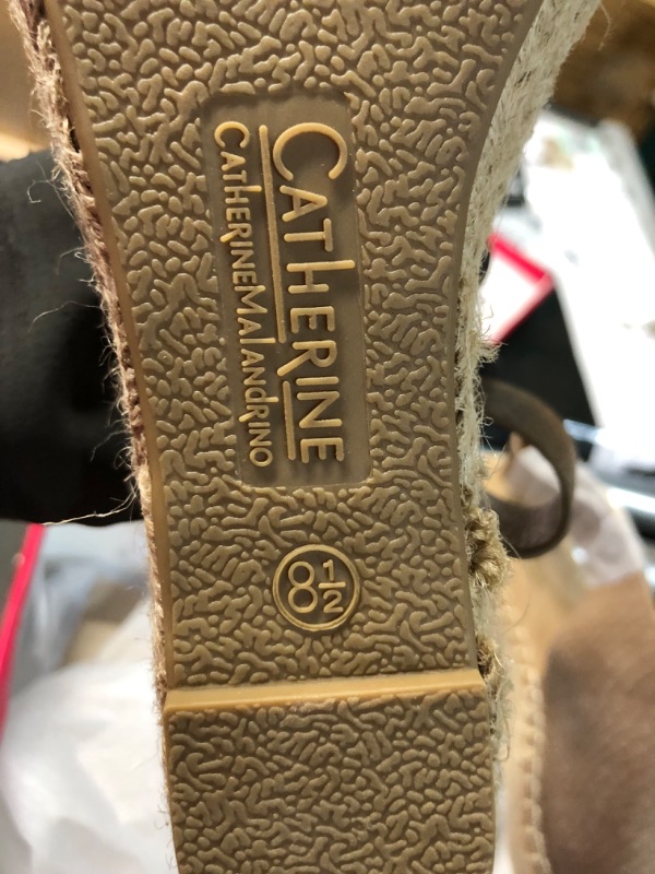 Photo 1 of Catherine Malandrino Womens Cirkly Espadrille Wedge Sandal 8.5 Taupe Croco