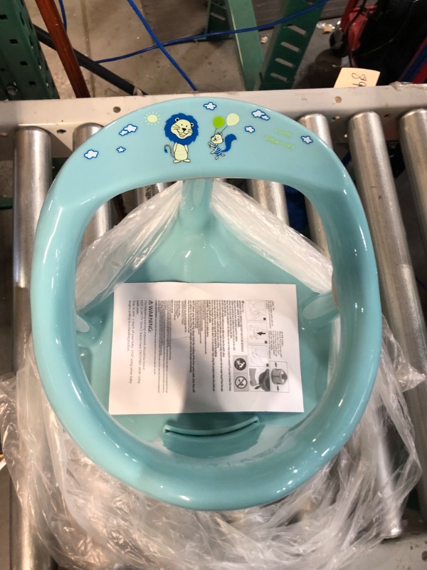 Photo 5 of Baby Bath Seat? Portable Toddler Child Bathtub Seat for 6-18 Months?Newborn Baby Bath Seat?Infant Cute Bathtub Support?with Backrest Support and Suction Cups Tub Seats for Babies (Blue)