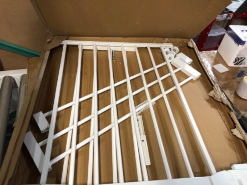 Photo 1 of Cowiewie Baby Gate for Stairs, 29.5-51.6" Extra Wide Walk Through Dog Gate with Door, Auto-Close Metal Safety Gate with Extensions for Doorways and Halls, Pressure Mounted No Drilling