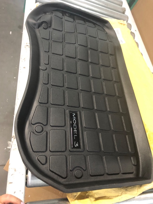 Photo 2 of BASENOR 2023 2022 2021 Tesla Model 3 Frunk Mat Front Liner All-Protection Heavy Duty Cargo Mats Accessories