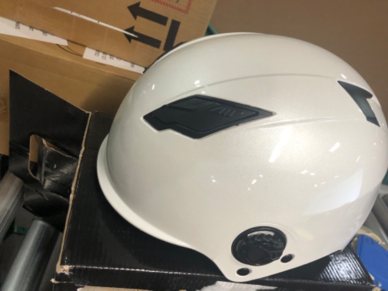 Photo 1 of **SIMILAR TO STOCK PHOTO**Westt Classic – Vintage Open Face Motorcycle and Scooter Helmet for Men and Women – Lightweight, Compact, DOT Approved - White, Size M (21.65-22.04 in)