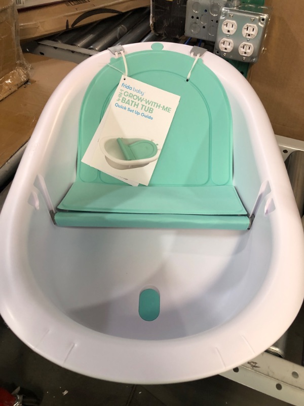 Photo 1 of 4-in-1 Grow-with-Me Bath Tub by Frida Baby Transforms Infant Bathtub to Toddler Bath Seat with Backrest for Assisted Sitting in Tub
