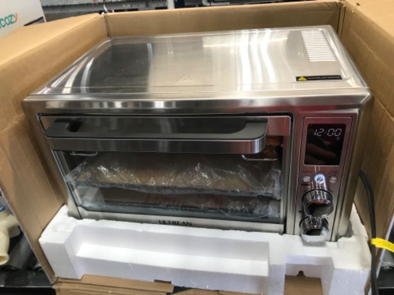 Photo 3 of **USED** Ultrean Air Fryer Toaster Oven Combo, 32 Quart Convection Oven Countertop 7 Accessories & 50 Recipes, Silver 