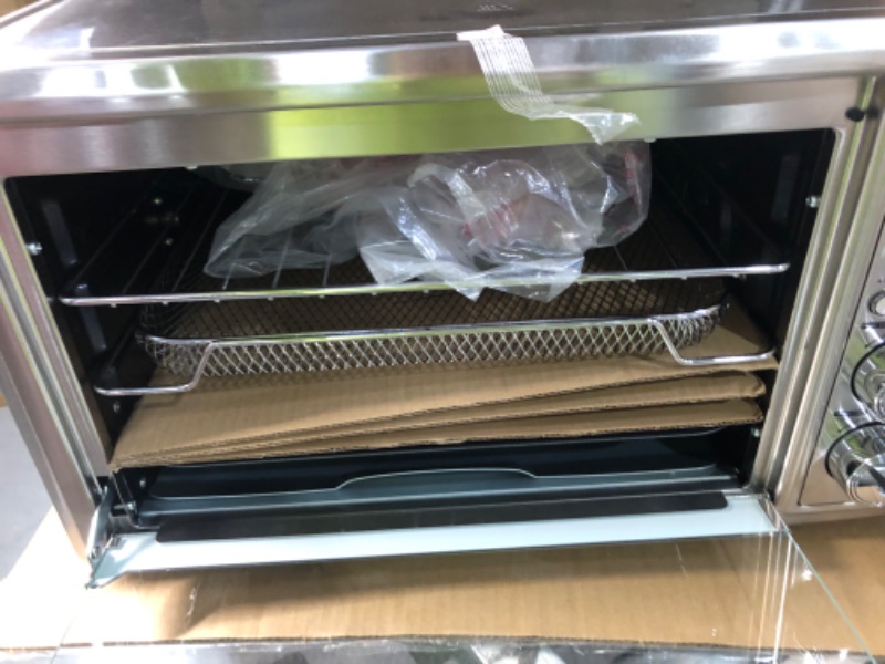Photo 4 of **USED** Ultrean Air Fryer Toaster Oven Combo, 32 Quart Convection Oven Countertop 7 Accessories & 50 Recipes, Silver 