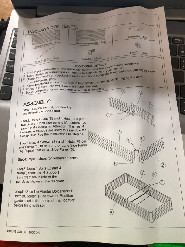 Photo 2 of **USED**  Galvanized Raised Garden Beds  8x4x1ft Silver