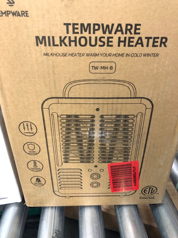 Photo 2 of **USED** TEMPWARE Milkhouse Space Heater, 1300W/1500W Heater with Thermostat, 3 Heat Settings