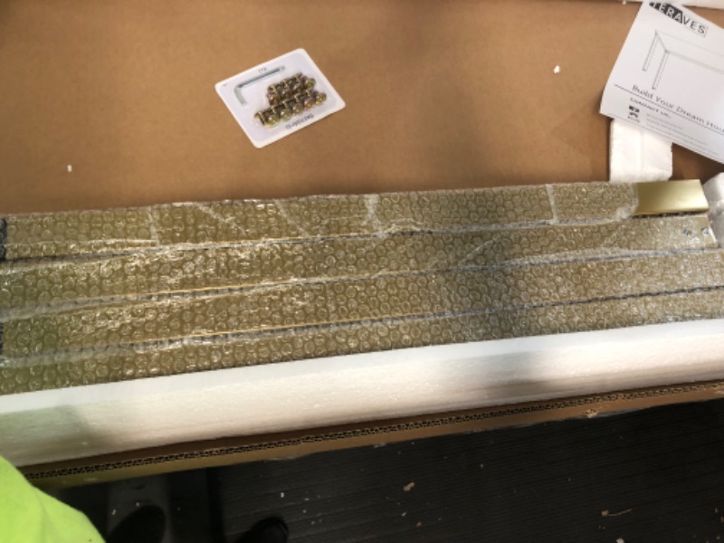 Photo 1 of **USED** Teraves Wooden Table Large White + Gold Frame