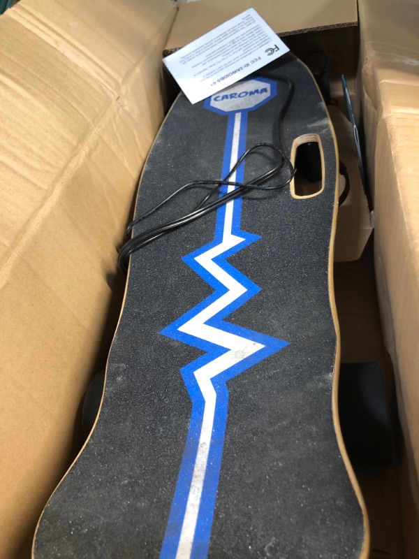 Photo 2 of **PARTS ONLY**
Caroma Electric Skateboard, 350W Electric Skateboard with Wireless Remote Control 220lbs Blue Black