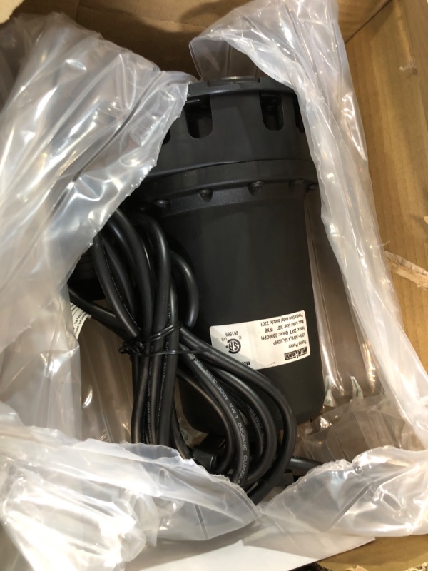 Photo 2 of Utility Pump 1/2 HP Thermoplastic Submersible Water Pump 3300 GPH Electric Portable Sump Pump for Swimming Pool Basement Hot Tubs Garden Ponds Draining with 10 Ft Cord