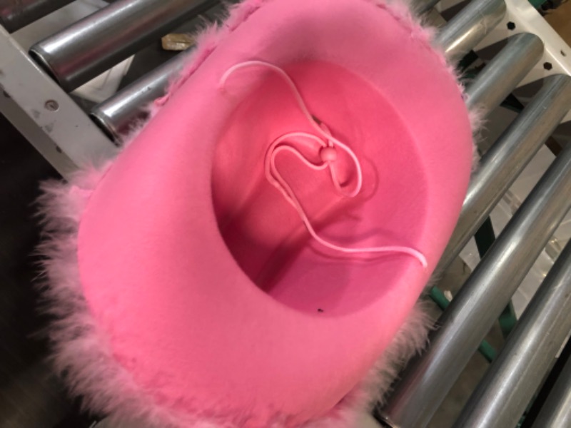 Photo 3 of Pink Cowgirl Hat with Feathers