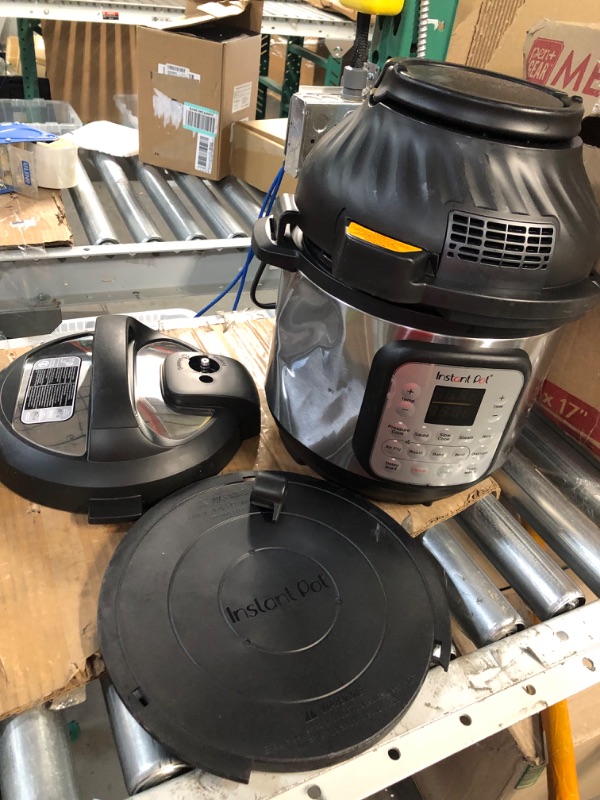 Photo 4 of *DAMAGED* Instant Pot Duo Crisp 9-in-1 Electric Pressure Cooker and Air Fryer Combo with Stainless Steel 6QT Crisp