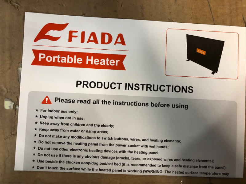 Photo 4 of (READ NOTES) Fiada Chicken Coop Heater, 200w Pet Heater with Holder and Waterproof Switch