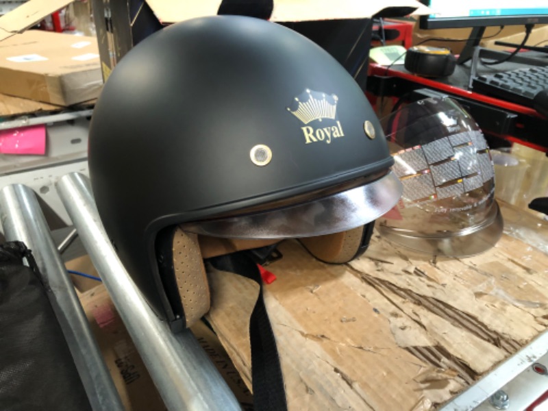 Photo 3 of Royal M139 Open Face Motorcycle Helmet - Retro Motorcycle Helmets, Vintage & Classic Style, 3/4 Vespa 