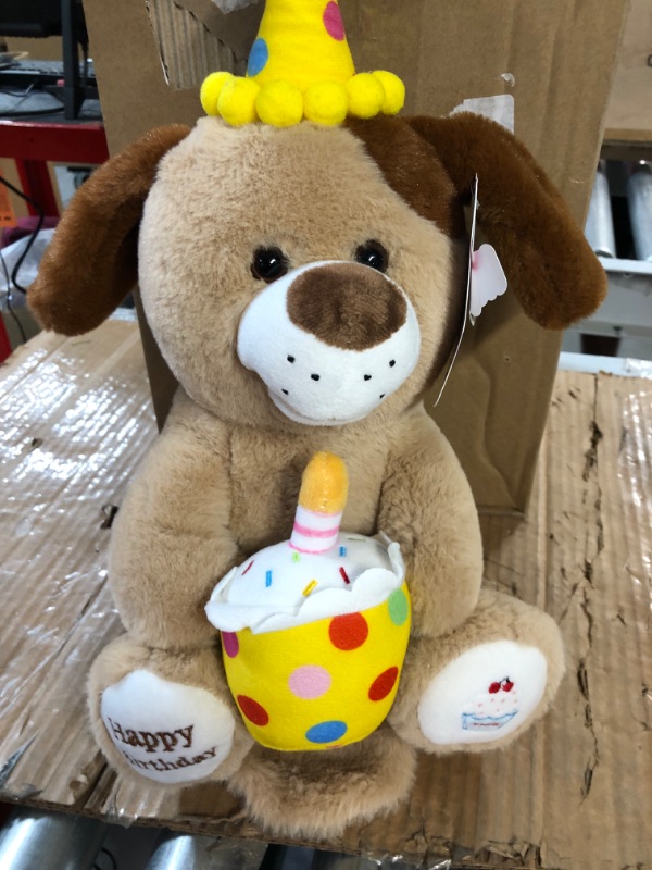 Photo 2 of Hopearl Adorable Happy Birthday Dog , Brown, 15''