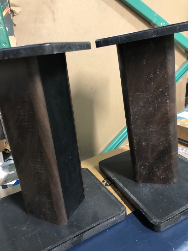 Photo 3 of SEE NOTES**
Wood Speaker Stands (Pair) 13 inch