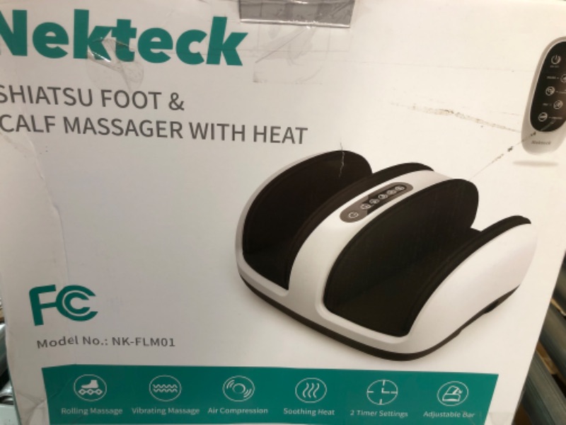 Photo 2 of Nekteck Foot Shiatsu Massager, Calf Massage White 17.3 x 15 x 8.7 inches