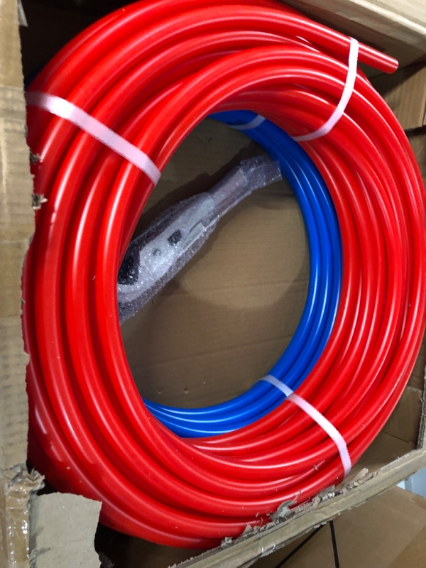 Photo 2 of PEX Pipe 1/2 Inch 100ft 2 Rolls PEX Tubing EVOH PEX-B Pipe (Red+Blue)