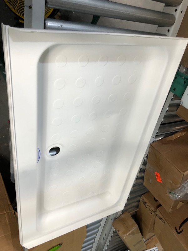 Photo 3 of RecPro RV Shower Pan | 40" x 24" x 5" Center Drain in White | RV Shower Base | Camper Shower Pan