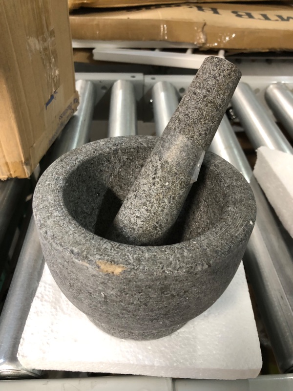 Photo 2 of CO-Z Granite Mortar and Pestle Set for Guacamole Spice Salads, 6 Inch