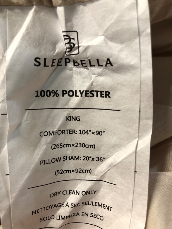 Photo 4 of **SEE NOTES** SLEEPBELLA King Size Comforter Set 