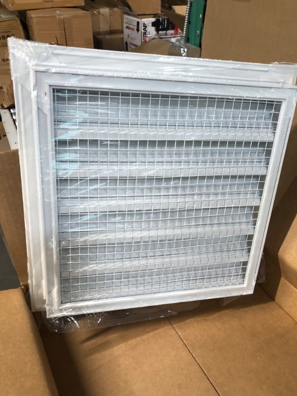Photo 1 of 14"W X 14"H ALUMINUM OUTDOOR WEATHER PROOF LOUVER