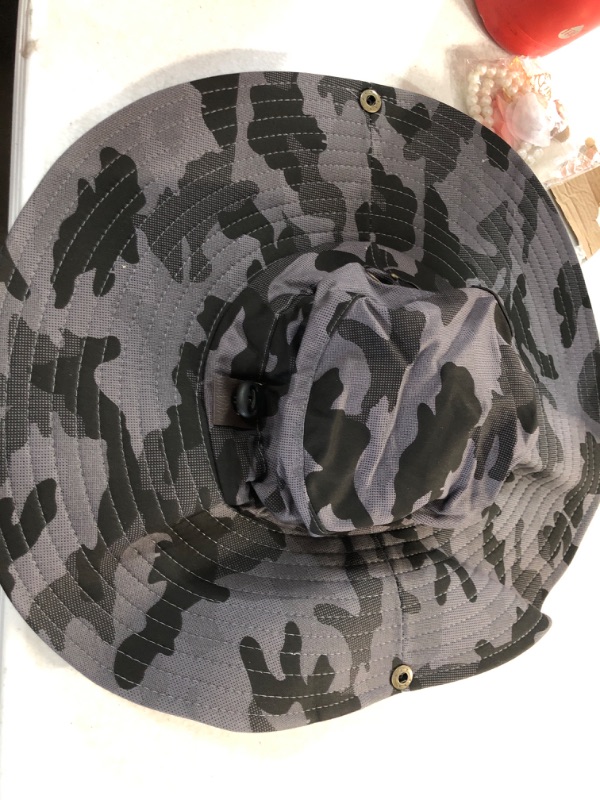 Photo 2 of Jane Shine Outdoor Sun Hat Bucket Hats for Women Sun Protection Mesh Cap Quick-Dry UPF 50+ Dark Gray Camouflage