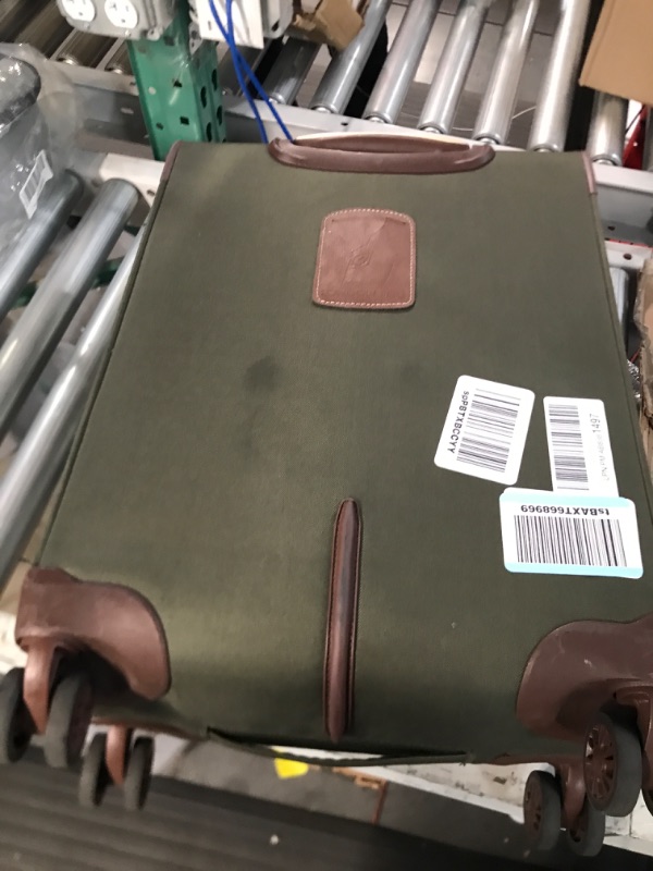 Photo 3 of (Minor Damage) LONDON FOG Westminster 20" Expandable Spinner Carry On, Olive