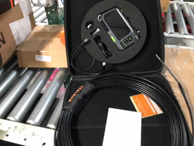 Photo 2 of 50ft Sewer Inspection Camera, Teslong Drain Pipe Endoscope Borescope, Waterproof Plumbing Camera Snake with Light, NTS500 5-inch 720P Monitor, Fiber Optic Scope for Air Duct HVAC Sewage Line Toilet