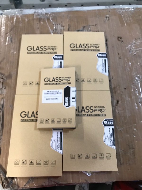 Photo 1 of LOT OF 5 TEMPERED glass phone phones each have 3