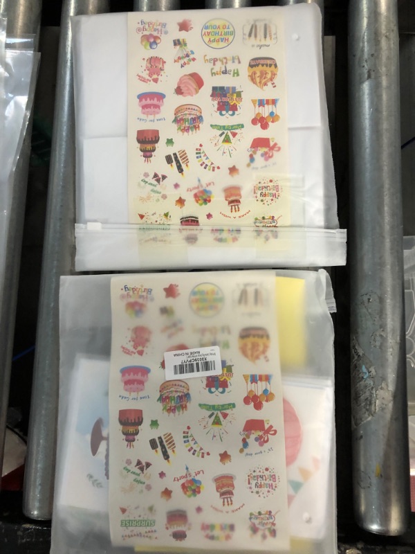 Photo 1 of Striped Celebration Birthday Cards - Set of 16