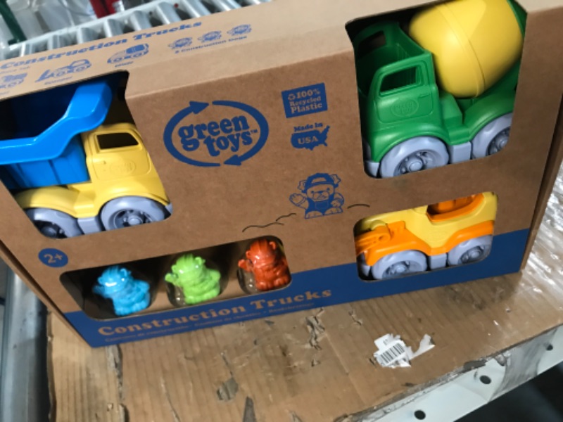 Photo 2 of Green Toys Construction Vehicle Set, 3-Pack - Pretend Play, Motor Skills, Kids Toy Vehicles. No BPA, phthalates, PVC. Dishwasher Safe, Recycled Plastic, Made in USA.