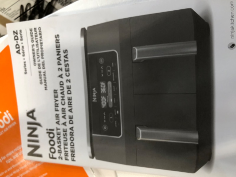 Photo 3 of Ninja DZ401 Foodi 10 Quart 6-in-1 DualZone XL 2-Basket Air Fryer 